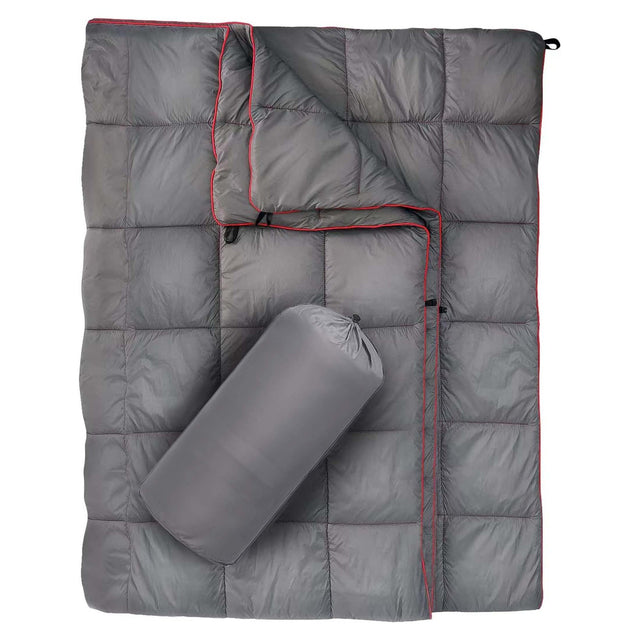 Compact Quilted Outdoor Blanket, Grey 200x140cm