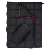 Compact Quilted Outdoor Blanket, Black 200x140cm