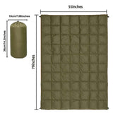 Compact Quilted Outdoor Blanket, Black 200x140cm