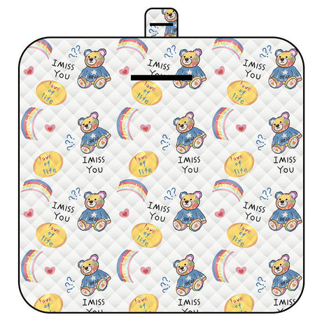 Waterproof Foldable Picnic Mat, Rainbow Bear Design 150x200cm