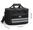 Limeuil large insulated cooler bag in black with detachable shoulder strap