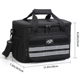 Limeuil large insulated cooler bag in black with detachable shoulder strap