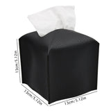 Black rectangular tissue cover folded flat to show its space saving design