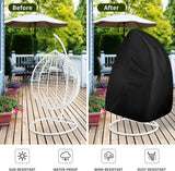 Hanging Egg Chair Cover Oxford 210D Black 230 x 200cm