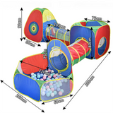 Children playing in large pop up play tent and tunnel set