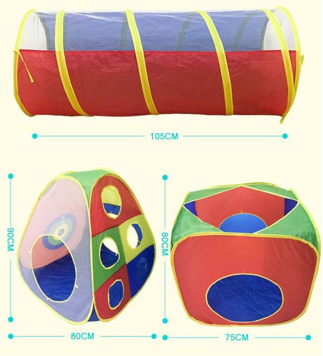 Play set folded flat into carry bag