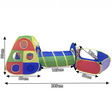 Kids three piece pop up play tent and tunnel set with ball pit