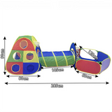 Kids three piece pop up play tent and tunnel set with ball pit