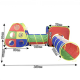 Kids four piece pop up play tent and tunnel set with ball pit