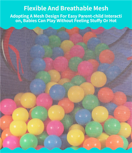 Pop up play tent with breathable mesh panels