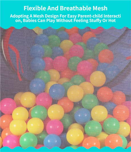 Pop up play tent with breathable mesh panels