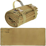 Glenridding roll up ground mat in khaki 200 x 75cm in 1000D nylon with MOLLE webbing and reinforced staking eyelets