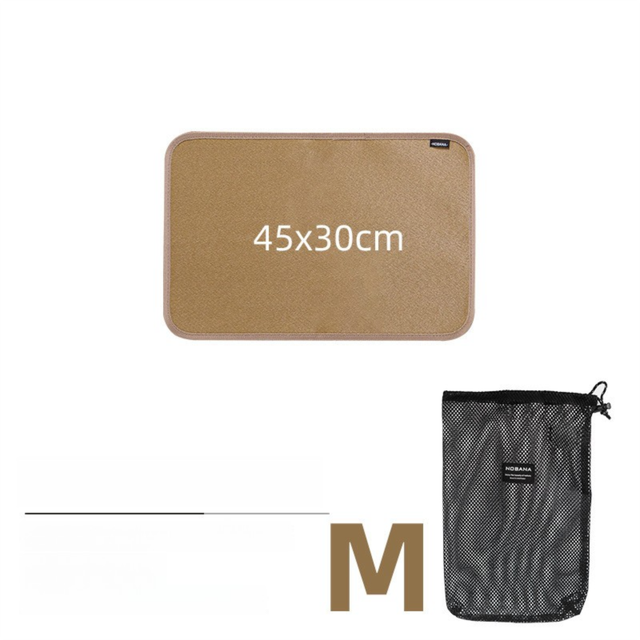 Silicone Coated Fireproof Outdoor Mat, Medium 45 x 30 cm