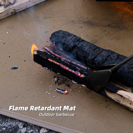 Silicone Coated Fireproof Outdoor Mat, XL, with mesh storage bag