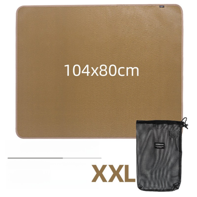 Silicone Coated Fireproof Outdoor Mat with Storage Bag, 104x80cm