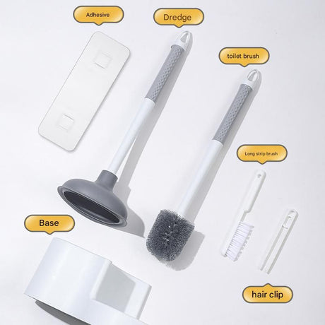 Drain unclogger and narrow gap brush from the 4 in 1 bathroom cleaning kit