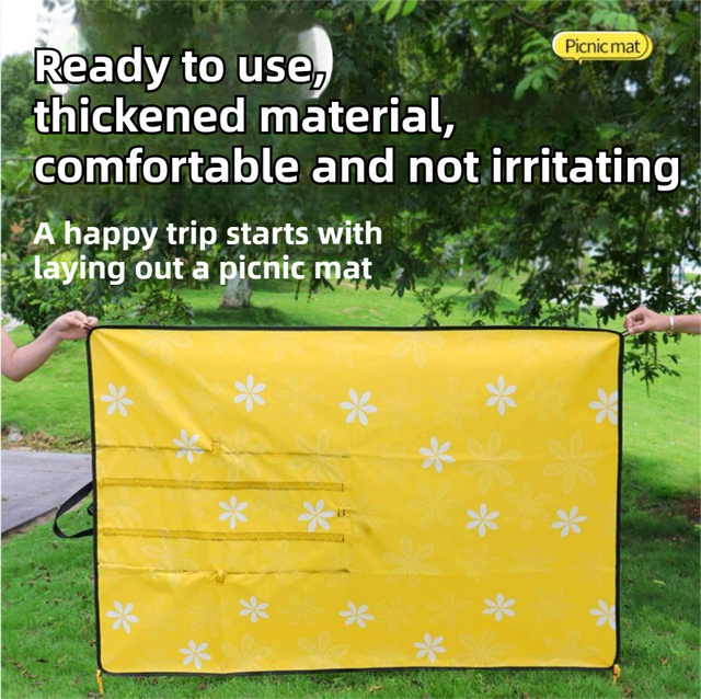 Threlkeld Waterproof Picnic Mat, Pink Sunflower, 145x200cm