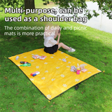 Threlkeld Waterproof Picnic Mat, Green Sunflower, 145x200cm