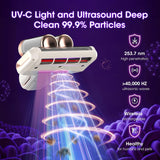 Ingolstadt UV Mattress Vacuum, Handheld Mite Remover, 8000Pa, White and Gold