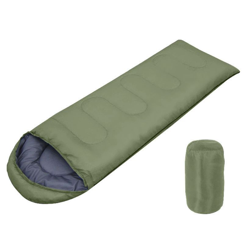 Envelope Camping Sleeping Bag, 0°C, 210x75cm, Dark Green