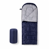 Envelope Camping Sleeping Bag, 0°C, 210x75cm, Navy Blue