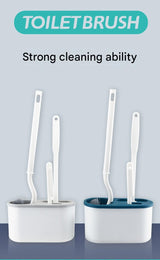 White 360 degree globe toilet brush with soft TPR bristles