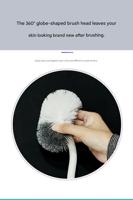 Ventilation slots in the base of the white toilet brush holder for air drying