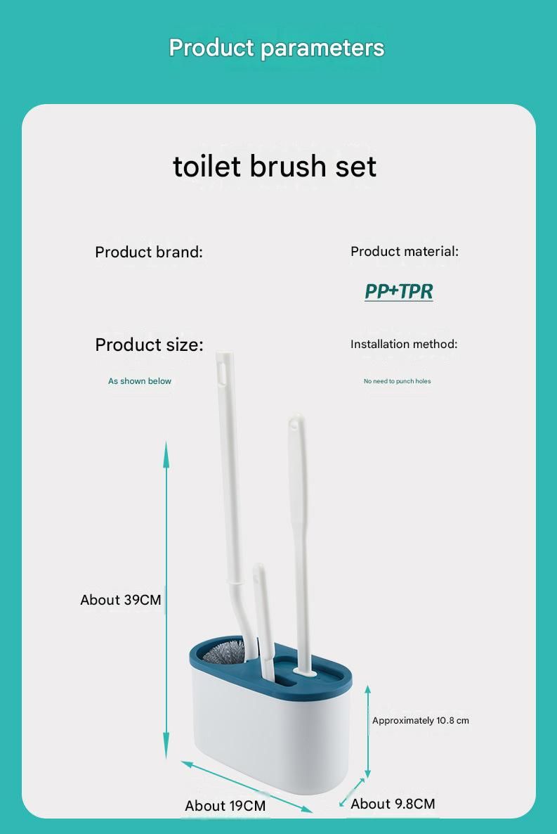 White wall mounted toilet brush set styled in a modern bathroom