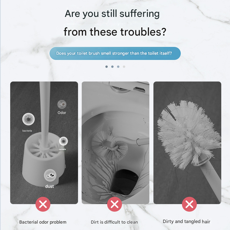 Disposable sponge cleaning head clipped onto the toilet brush handle