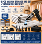 Cordless handheld vacuum with reusable compression storage bags