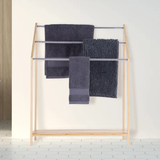 85cm 3-Tier Bamboo and Metal Freestanding Towel Rack — Elegant Bathroom Design — Allure Home Collections