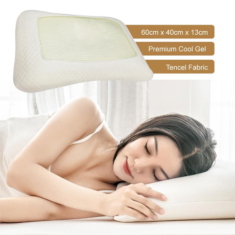 Premium Cool Gel Memory Foam Neck Relief Pillow — Weightless Neck and Head Feel — Allure Home Collections