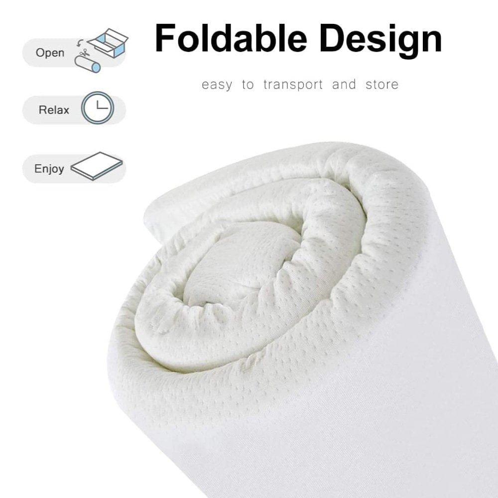 4cm Bamboo Memory Foam Mattress Topper — High-Density, Breathable — Allure Home Collections