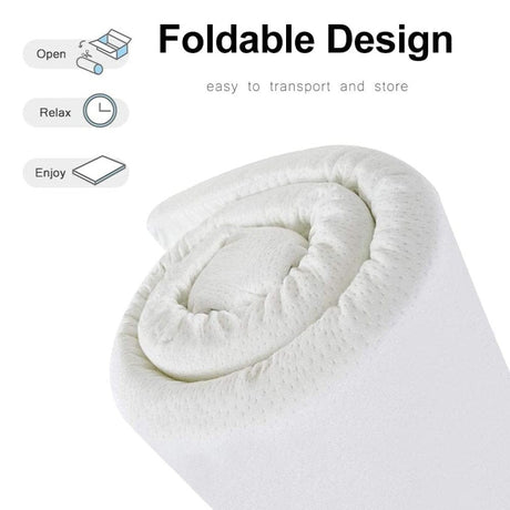 4cm Bamboo Memory Foam Mattress Topper — High-Density, Breathable — Allure Home Collections