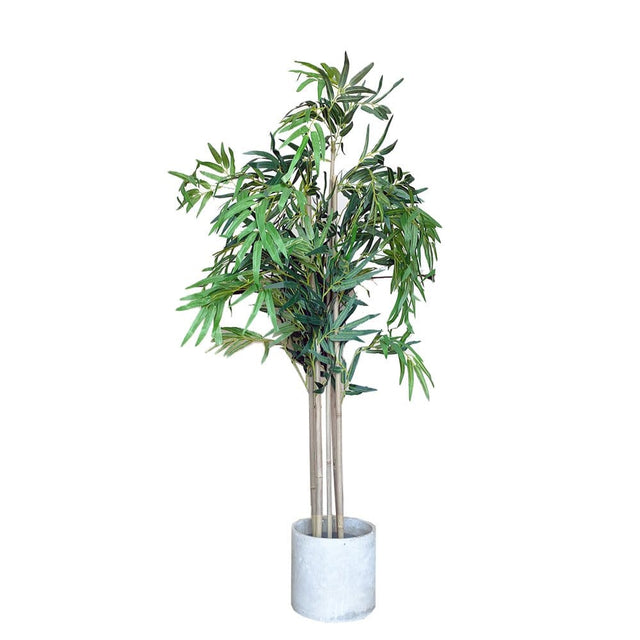 Faux artificial bamboo plant in pot 120cm with realistic culms and foliage — Allure Home Collections