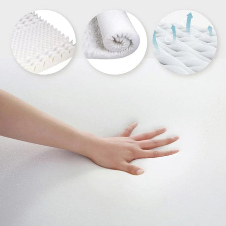 8cm Bamboo Memory Foam Mattress Topper — Double, High-Density Breathable — Allure Home Collections