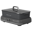 Grey 6 L electric hot pot and multi cooker with square nonstick pot