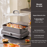 Dual layer nonstick coating inside the square 6 L cooking pot