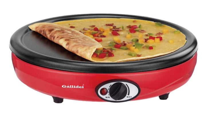 Electric griddle and crepe maker, 30 cm, 1000 W, with non stick plate