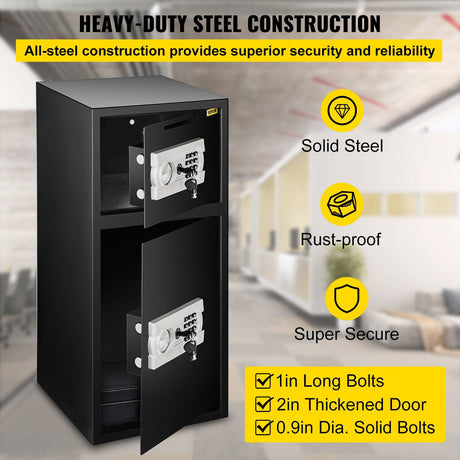 Ojen Security Safe, 2.6 cu.ft, Double Door, Digital Lock