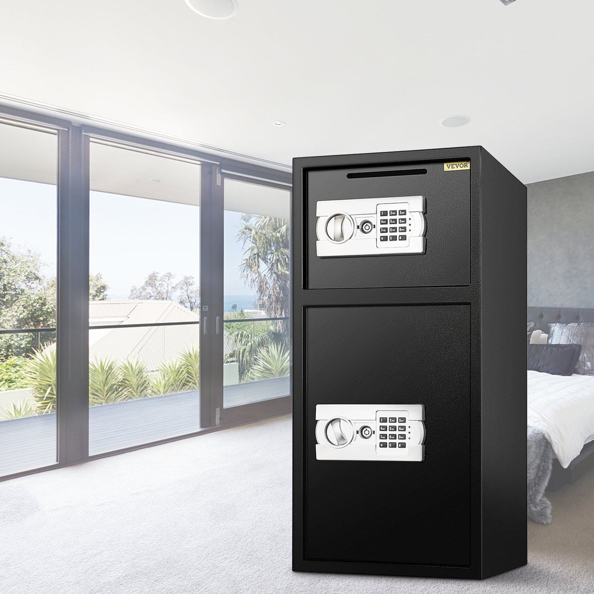 Ojen Security Safe, 2.6 cu.ft, Double Door, Digital Lock