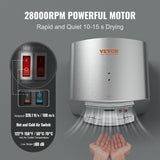 Hand dryer air outlet close up