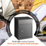 Steel wall mounted parcel mailbox with combination lock