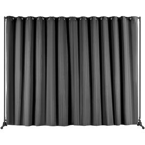Omeo Portable Room Divider with Wheels, Black