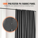 Omeo Portable Room Divider with Wheels, Black view 5