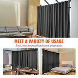Omeo Portable Room Divider with Wheels, Black view 6