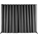 Omeo Portable Room Divider with Wheels, Black view 9