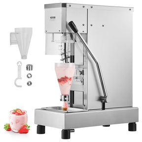 Stainless steel 750 W ice cream blender with two 5 L ingredient hoppers