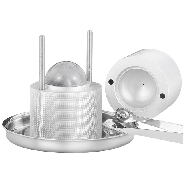 Almodovar aluminium ice ball press kit with glass and accessories