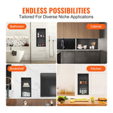Recessed stainless steel double shelf shower niche, 33 x 63.5 cm